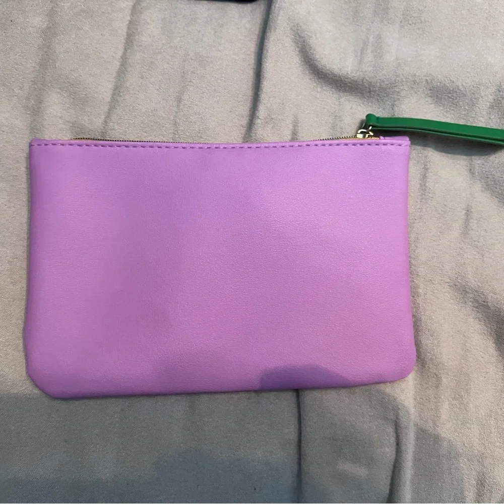 IPSY Glam Cosmetic Bag Pink & Multicolored GLAM Yellow Interior
